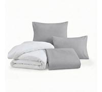 Ameha Duvet Tog 13.5 With Microfiber Silver Dyed Duvet Cover & Matching Pillowcases, Soft, Breathable, Single 135X200Cm