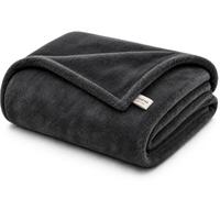 AMEHA Fleece Blanket Grey Throws for Sofas Soft Fluffy Blanket for Bed Warm Sofa Throw Blankets for Couch, Single 150cm X 130cm
