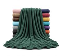 AMEHA Fleece Blanket Throws for Sofas Single Soft Fluffy Blanket for Bed Warm Sofa Throw Blankets for Couch,Green Emerald 150cm X 130cm