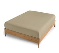AMEHA King Size Fitted Sheets - Beige Extra Deep Pocket 16 inch (40 cm) - Easy Care - Soft Brushed Microfibre Fabric - Shrinkage and Fade Resistant - Bottom Sheet