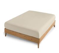 AMEHA King Size Fitted Sheets - Cream Extra Deep Pocket 16 inch (40 cm) - Easy Care - Soft Brushed Microfibre Fabric - Shrinkage and Fade Resistant - Bottom Sheet