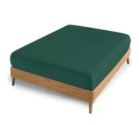 AMEHA King Size Fitted Sheets - Emerald Extra Deep Pocket 16 inch (40 cm) - Easy Care - Soft Brushed Microfibre Fabric - Shrinkage and Fade Resistant - Bottom Sheet
