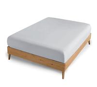 AMEHA King Size Fitted Sheets - Extra Deep Pocket 16 inch (40 cm) - Silver Easy Care - Soft Brushed Microfibre Fabric - Shrinkage and Fade Resistant - Bottom Sheet
