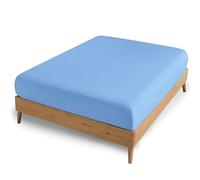 AMEHA King Size Fitted Sheets - Sky Blue Extra Deep Pocket 16 inch (40 cm) - Easy Care - Soft Brushed Microfibre Fabric - Shrinkage and Fade Resistant - Bottom Sheet