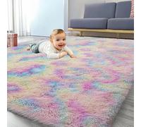 Ameha Living Room - Area Rugs Rainbow 200X290Cm For Bedroom Anti Slip Modern Super Soft Thick Pile Fluffy Shaggy Rug Non Shedding