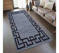 Ameha Nico Geometric Printed Rug Modern Bedroom Super Soft Non Slip Hallway Runner 80X150 Cm Greek Key Pattern Carpets
