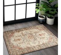 Ameha Non Slip Cashmere Rugs Living Room Bedroom Floral Pattern Door Mats (Timeless, 40X60 Cm)
