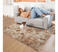 Ameha Non Slip Rugs Bedroom Living Room Shaggy Fluffy Kitchen Floor Mat Tye Dye Beige Rug 80X150 Cm