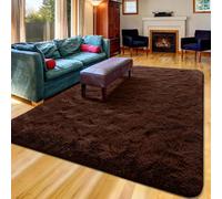 Ameha Non Slip Shaggy Rug, Modern Hallway Area Carpet Soft Fluffy Thick Pile Non Shading(Brown, 120X170 Cm)