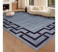 Ameha Printed Rug Non Slip Area Rug For Small Area Nico Carpet Luxury Soft Greek Key Pattern Rugs- 120X170 Cm