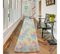 Ameha Rainbow Shaggy Rugs Bedroom Living Room Kitchen Hallway Extra Large Runner Rug Smooth Non Shedding Carpet 80X300 Cm