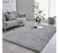 AMEHA Rugs Living Room 120 x 170 cm - Grey Area Rugs for Bedroom Large Non Slip - Modern Super Soft Fluffy Shaggy Thick Pile Rug Non Shedding Easy To Clean