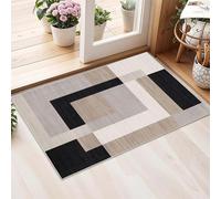 AMEHA Rugs Living Room - Area Rugs for Bedroom Small Bedside Mat Modern Kitchen Carpet - Geometric Style Durable Super Soft Non Slip Non Shedding Floor Rug Easy Clean (40 x 60Cm, Milo Neutral)