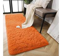 AMEHA Rugs Living Room - Fluffy Shaggy Rust Area Rugs for Bedroom, Hallway Runner Anti Slip - Modern Super Soft Plush Carpet Non Shedding Easy To Clean Rug, 60cm x 220cm
