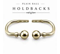 Ameha Set Of 2 Brushed Antique Brass Curtain Hold Backs With Balls Stylish Wall Tie Back And Built To Last Holder Hooks