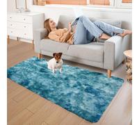 Ameha Shaggy Rugs Fluffy Living Room & Bedroom Large Floor Mat For Rug Indoor/outdoor Mats (Tye Dye Teal, 80X150 Cm)