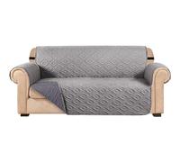 AMEHA Sofa Cover 3 Seater Water Repellent Sofa Slipcovers - Non Slip Reversible Sofa Protectors from Pets with Adjustable Elastic Straps Embossed Quilted Washable Couch Covers, Light Grey Dark Grey