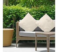 Ameha Soft Corduroy Cream Velvet Cushion Covers 45 X 45 Cm Of Pair With Invisible Zipper Decorative For Bedroom Sofa Stripe Cushions