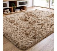 Ameha Soft Shaggy Rugs Fluffy Tye Dye Beige Extra Large Area Rug Living Room Carpets 200X290 Cm