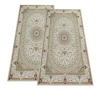 AMEHA Washable Door Mat Large Indoor 80 x 150 cm 2 Pack Welcome Front Doormats Inside Heavy Duty Dirt Trapper Floor Mats, Super Soft Non Slip Doormat for Hallway (Willow Beige)