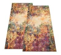 AMEHA Washable Door Mat Large Indoor 80 x 150 cm 2 Pack Welcome Front Doormats Inside Heavy Duty Dirt Trapper Floor Mats, Super Soft Non Slip Doormat for Hallway (Vibrant)