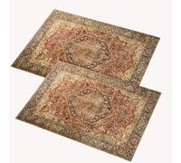 AMEHA Washable Door Mats Indoor 40x60 cm 2 Pack Heavy Duty Doormats Outdoor Soft Fluffy Door Mat Low Profile High Absorbent Non Slip Floor Mat Welcome Entrance Doormats (Majestic)