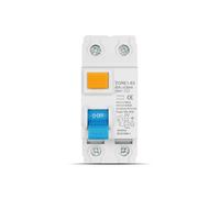 AMEHRU 16A 63A 10mA 30mA 100mA 6KA RCCB RCD 230V Electromechanic Residual Current Circuit Breaker Differential Breaker Safety Switch(25A,2Pole 100mA)