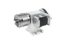 AMEHRU CNC Rotary Axis 4th Axis Center Height 100mm with Tailstock 80mm Chuck for CNC Milling Machine(3 jaw)