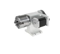 AMEHRU CNC Rotary Axis 4th Axis Center Height 100mm with Tailstock 80mm Chuck for CNC Milling Machine(4 Jaw-Tailstock C)