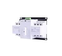 AMEHRU Dual Power Supply Transfer Switch 220V Single-Phase 63A Dual Power Supply Switching Switch 3P Three-Phase 32A 100A 125A 4P(3P,16A)