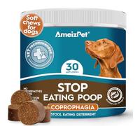 AmeizPet No Poo Treats for Dogs Stop Stool Eating Dog, Coprophagia Deterrent For Dogs, Stop Eating Poop Deterrent, Digestive Enzymes, 30 Soft Dog Treats, 67.5g (2.3 Oz)