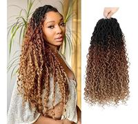 AMELI Goddess Locs Crochet Hair 22 Inch 8 Packs Crazy Crochet Hair for Black Women River Locs Crochet Hair with Curly Ends 1B/30/27