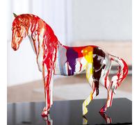 ameli synthetic resin horse sculpture in multicolour
