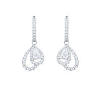 Amelia 18ct White Gold 1.10cttw Pear Spiral Drop Earrings