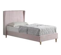 Amelia 3ft Single Bed in Pink Velvet Fabric