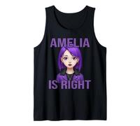 Amelia Anime Style Purple Goth Girl Aesthetic Name Design Tank Top