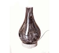 Amelia Art Glass Electric Handcrafted Glass Mist Diffuser (Black Marble)