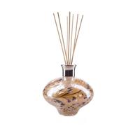Amelia Art Glass Glass Reed Diffuser Oval in White, Nude & Gold