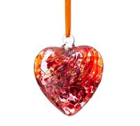 Amelia Art Glass Hanging Birthstone Heart Ornament July