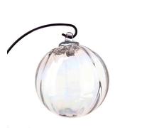 Amelia Art Glass Hanging Friendship Globe Ornament Optic Clear Iris