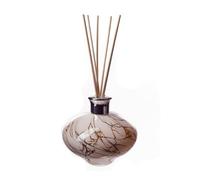 Amelia Art Glass Oval Reed Diffuser - Cream Marble