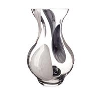 Amelia Art Glass Posy Vase in Black, White & Grey (Storm Cloud) (H-26cm), V2304C286