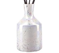 Amelia Art Glass Reed Diffuser Apothecary in White Pearlescent