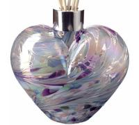 Amelia Art Glass Reed Diffuser Heart - Pink & Blue