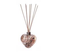 Amelia Art Glass Reed Diffuser Heart - White, Gold & Nude