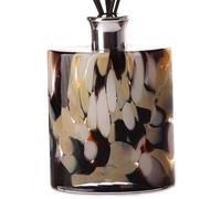 Amelia Art Glass Reed Diffuser Large Ellipse Cylinder in Black, Beige & White