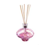 Amelia Art Glass Reed Diffuser Oval in White, Pink & Violet