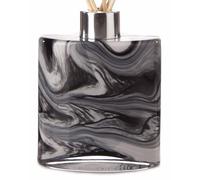 Amelia Art Glass Reed Diffuser Small Ellipse Cylinder in Black, Grey & White (Night Sky)
