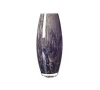 Amelia Art Glass Tapered Vase in Black Marble (H25), Height 25cm, Width 10cm