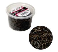 Amelia Beauty 1/2" Brown Hair Bobbles Bands - Ideal for Ponytails, Braids and Beards - Strong Hold All Day - Pack of 1000
